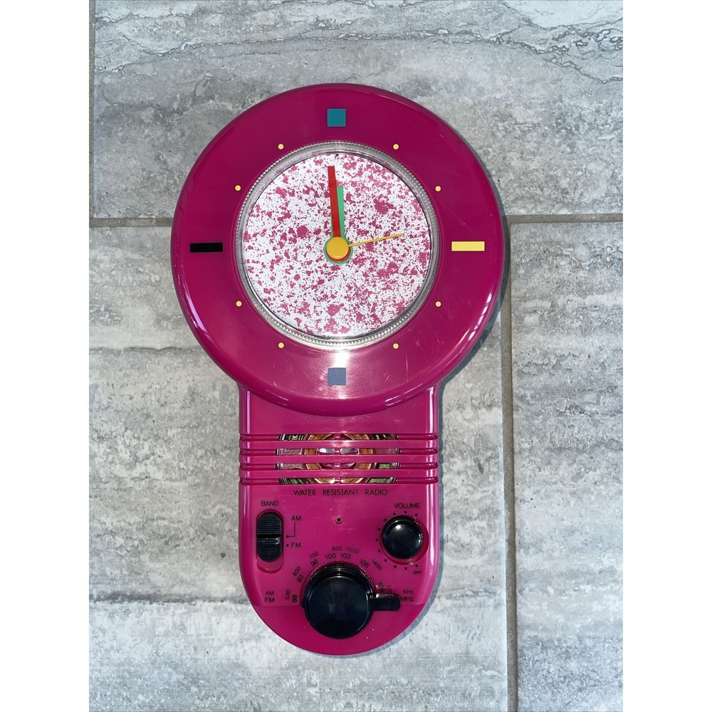 Vintage GPX MD 536 AM/FM Portable Radio Stereo Water Resistance Pink